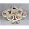 Image 1 : NINE HAND-PAINTED GILT-DECORATED PORCELAIN LIMOGES PLATES