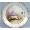 Image 9 : NINE HAND-PAINTED GILT-DECORATED PORCELAIN LIMOGES PLATES