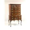 Image 1 : A CONNECTICUT QUEEN ANNE CARVED CHERRYWOOD HIGH CHEST OF DRAWERS