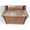 Image 6 : A VICTORIAN WALNUT MARBLE-TOP CHEST
