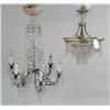 Image 1 : TWO BRASS AND CRYSTAL CHANDELIER