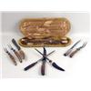 Image 1 : A HORN-HANDLED CARVING SET IN A PRESENTATION BOX