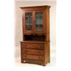Image 1 : A TWO-PIECE CHERRYWOOD CUPBOARD