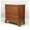 Image 1 : AN EMPIRE CHERRY FOUR-DRAWER CHEST WITH GLASS PULLS