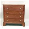 Image 4 : AN EMPIRE CHERRY FOUR-DRAWER CHEST WITH GLASS PULLS