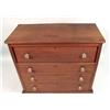 Image 5 : AN EMPIRE CHERRY FOUR-DRAWER CHEST WITH GLASS PULLS
