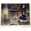 Image 2 : A WALLACE NUTTING PRINT OF A HEARTH SCENE