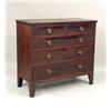 Image 1 : A GEORGE III MAHOGANY CHEST-OF-DRAWERS