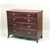 Image 1 : A GEORGE III MAHOGANY CHEST-OF-DRAWERS