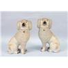 Image 1 : A PAIR OF ENGLISH STAFFORDSHIRE DOGS