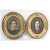 Image 1 : TWO FRAMED PORTRAITS IN OVAL FRAMES
