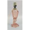 Image 2 : TWO PINK SANDWICH GLASS WHALE OIL LAMPS