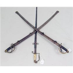 THREE EARLY AMERICAN SWORDS