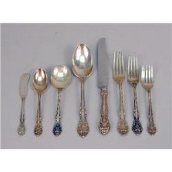 A GORHAM "KING EDWARD" (1936) PATTERN STERLING SILVER FLATWARE SERVICE