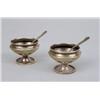Image 5 : A PAIR OF ENGLISH STERLING SILVER OVAL MASTER SALT CELLARS