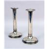 Image 1 : A PAIR OF TIFFANY AND CO. STERLING SILVER CYLINDRICAL CANDLESTICKS