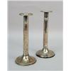 Image 1 : A PAIR OF GORHAM STERLING SILVER WEIGHTED CYLINDRICAL CANDLESTICKS