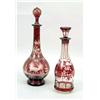 Image 3 : A GROUP OF SIX RUBY CUT-TO-CLEAR DECANTERS