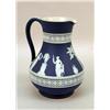 Image 1 : A WEDGWOOD BLUE JASPERWARE PITCHER