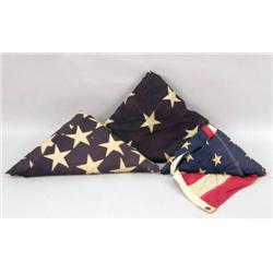 THREE AMERICAN FLAGS