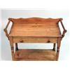 Image 5 : A RICHARD BYRNE-SIGNED GOLDEN OAK TWO-SHELF WASH STAND