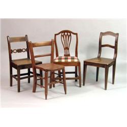 FOUR EARLY SIDE CHAIRS