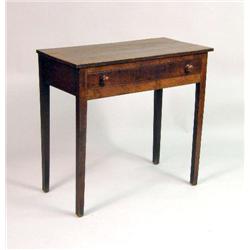 A SINGLE DRAWER OAK SIDE TABLE