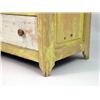 Image 3 : A PAINT-DISTRESSED YELLOW THREE-DRAWER PINE CHEST