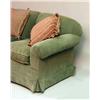 Image 2 : A CONTEMPORARY GREEN CHENILLE SOFA