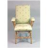 Image 4 : A FAUX BAMBOO UPHOLSTERED LOUNGE CHAIR