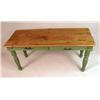 Image 5 : A NATURAL PINE AND GREEN-PAINTED CONSOLE TABLE