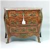 Image 5 : A LOUIS XV-STYLE INLAID MARBLE-TOP COMMODE