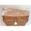 Image 7 : A LOUIS XV-STYLE INLAID MARBLE-TOP COMMODE