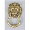 Image 2 : A PAIR OF GILT-METAL LION HEAD DOOR KNOCKERS