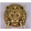 Image 3 : A PAIR OF GILT-METAL LION HEAD DOOR KNOCKERS