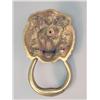 Image 4 : A PAIR OF GILT-METAL LION HEAD DOOR KNOCKERS