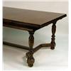 Image 2 : A BAROQUE-STYLE TURNED OAK DROP-LEAF TABLE