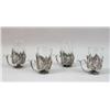 Image 1 : A CONTEMPORARY GLASS AND METAL FLORIFORM COFFEE SERVICE