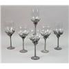 Image 1 : A CONTEMPORARY GLASS AND METAL FLORIFORM STEMWARE SERVICE