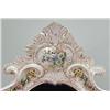 Image 2 : A ROCOCO-STYLE POLYCHROME-DECORATED PORCELAIN OVERMANTLE MIRROR