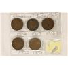 1901, 1902, 1906, 07 & 1908 INDIAN HEAD CENTS