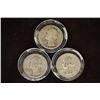 1941, 1945-D & 1964-D WASHINGTON SILVER QUARTERS
