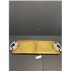 Image 1 : Art Nouveau Deco Brass Serving Tray