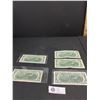 Image 2 : Lot of 5 US Old $2 Bank Notes