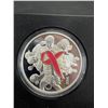 Image 2 : 2006 $5 Pink Enamel Effect Coin Fine Silver Original Case