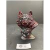 Image 1 : Early Raku Pottery Wolf Bust 6.5" Tall
