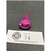 Image 2 : Polished Rough Mineral Ruby 128.85ct 46 x 27 x 16mm Pear Cut Madagascar Untreated
