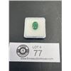 Image 1 : Natural Emerald 3.86ct 11.94 x 8.24 x 4.85mm Oval Cut Translucent Brazil COO Minor Oiling