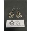 Image 1 : Pair of Unusual Sterling Silver Drop Earrings