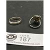 Image 2 : 2 Sterling Rings as Found